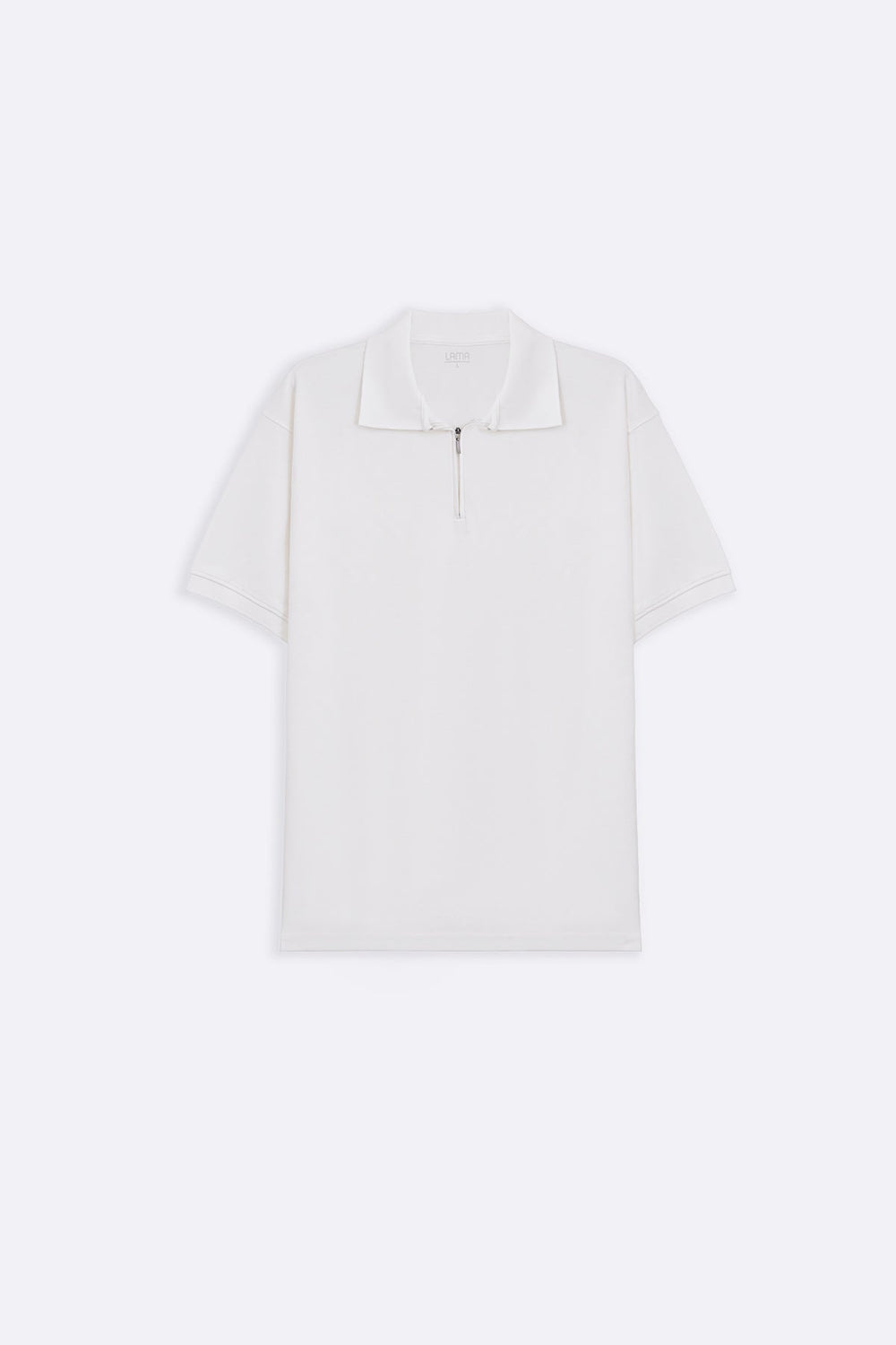 WHITE QUARTER ZIP POLO