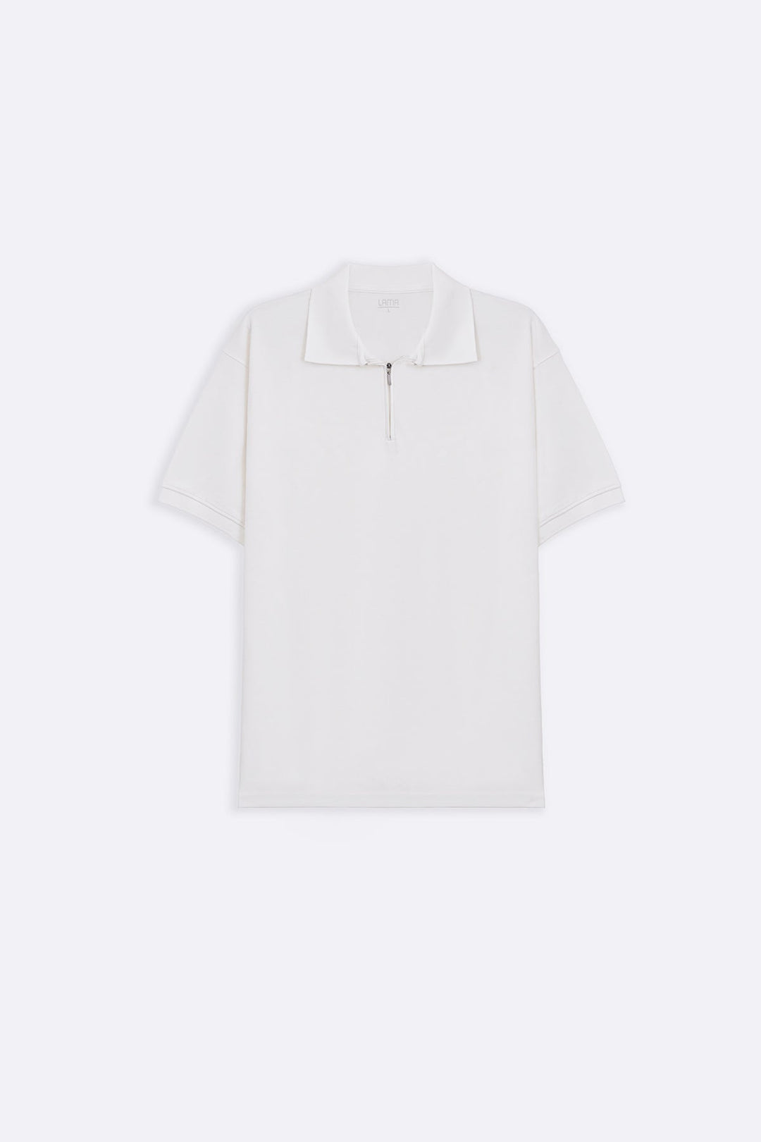 WHITE QUARTER ZIP POLO