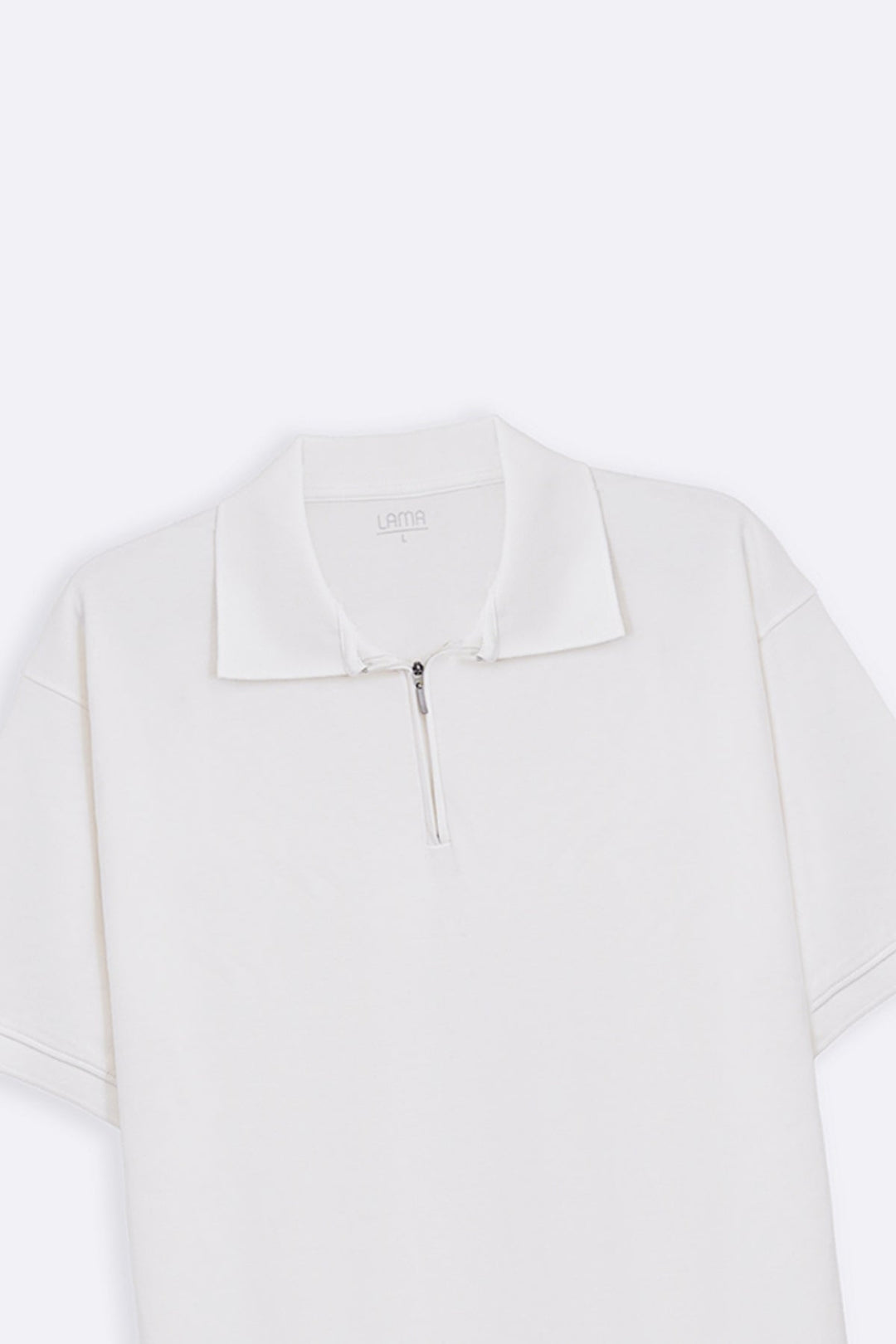 WHITE QUARTER ZIP POLO