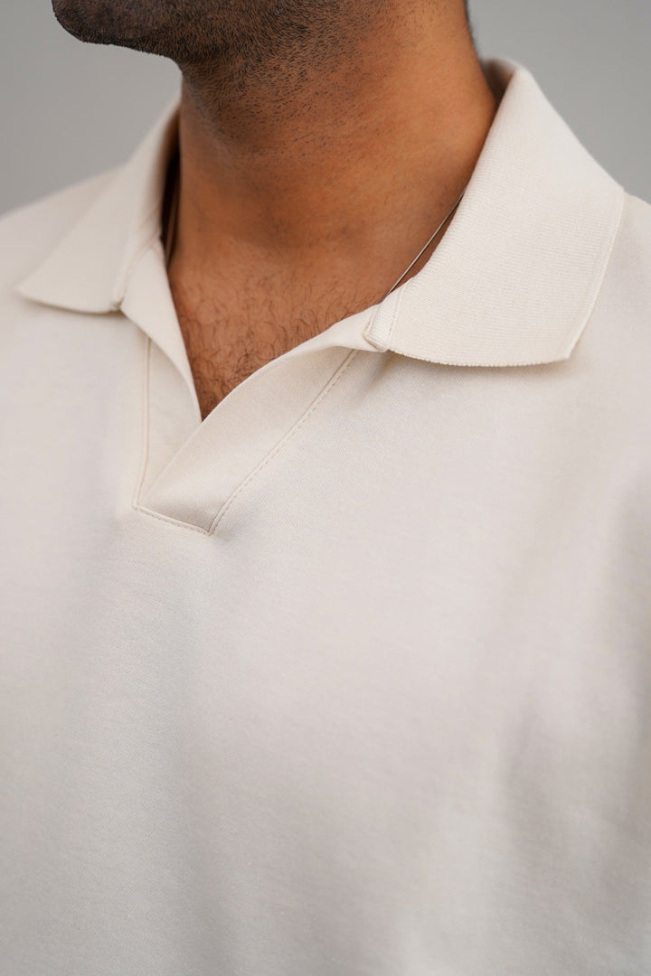IVORY KNITTED POLO