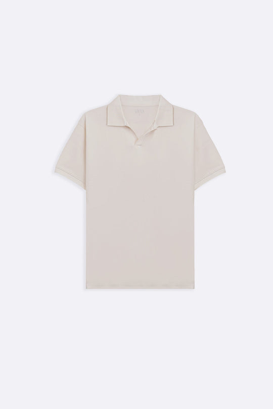 IVORY KNITTED POLO