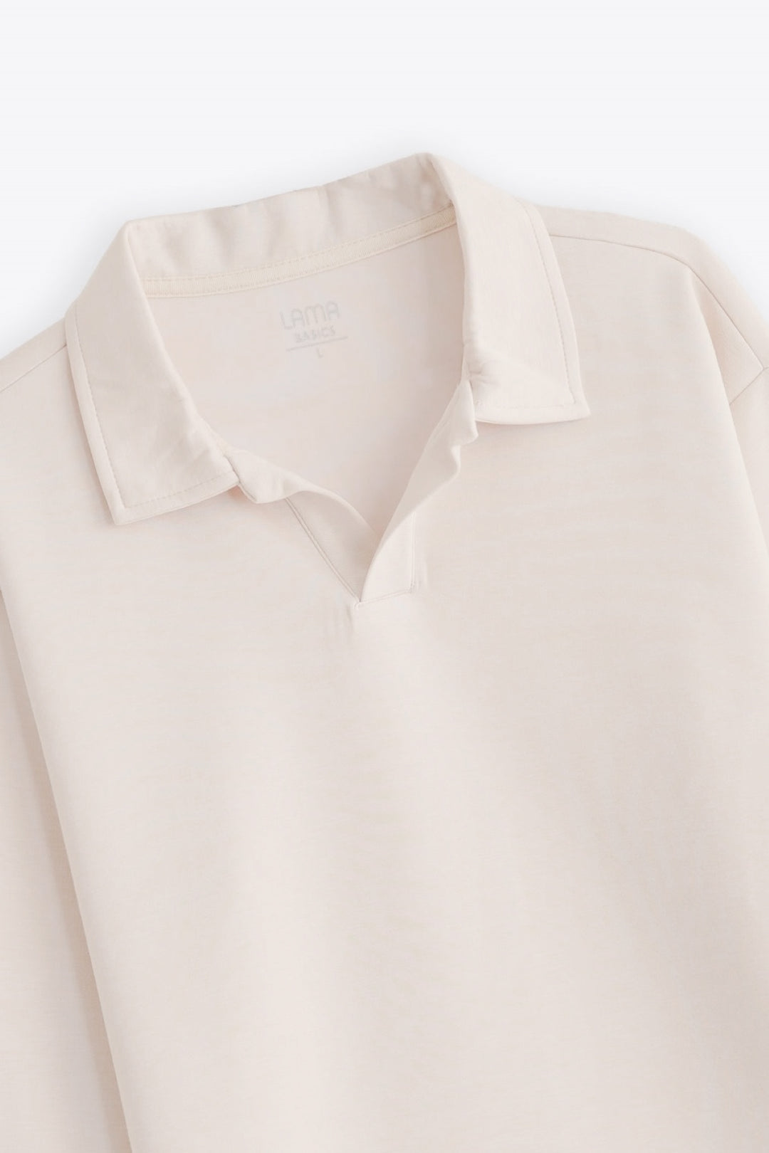 IVORY POLO SHIRT WITH JOHNY COLLAR