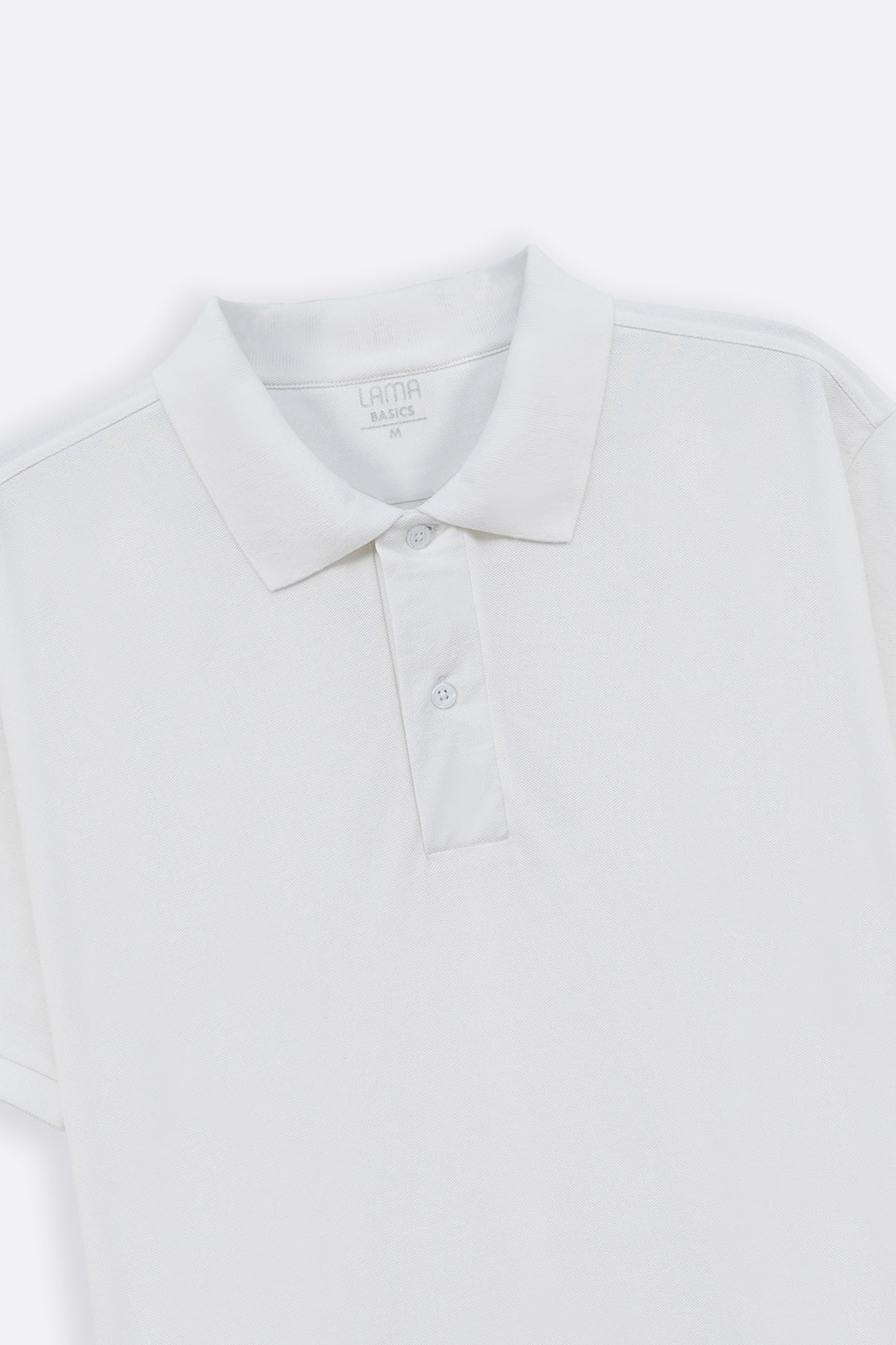 WHITE COTTON POLO SHIRT