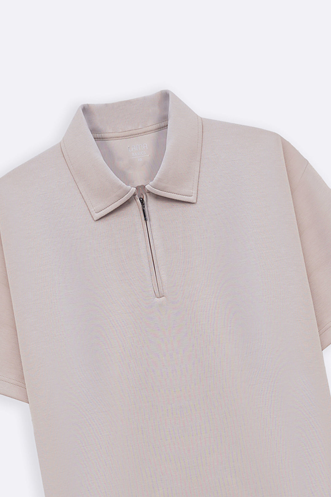 BEIGE ZIPPER POLO