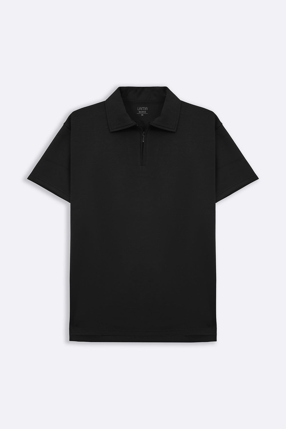 BLACK ZIPPER POLO