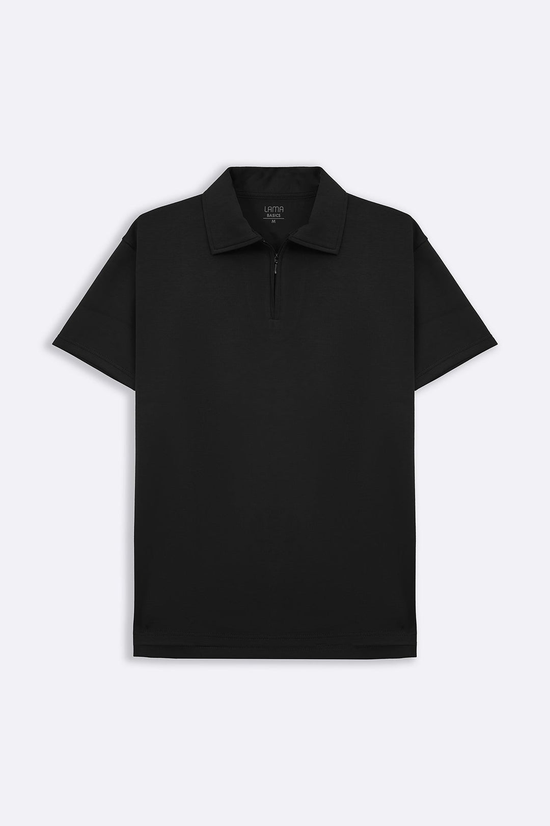 BLACK ZIPPER POLO