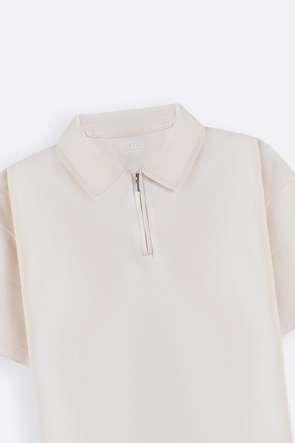 IVORY ZIPPER POLO