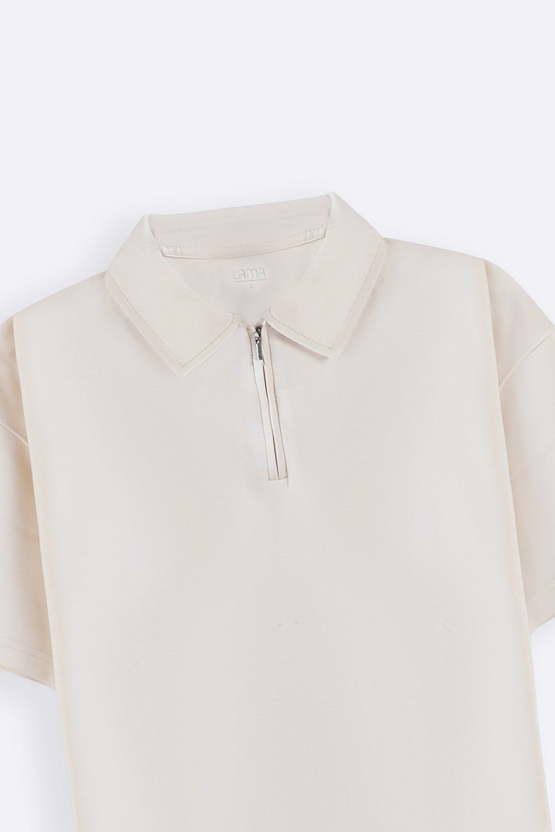 IVORY ZIPPER POLO