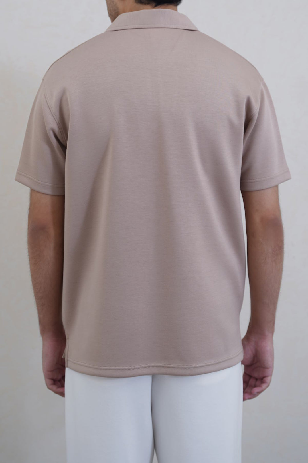 KHAKI ZIPPER POLO