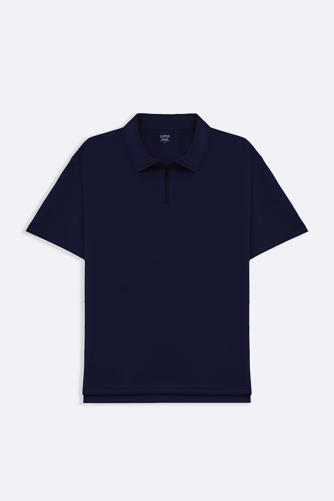 NAVY ZIPPER POLO