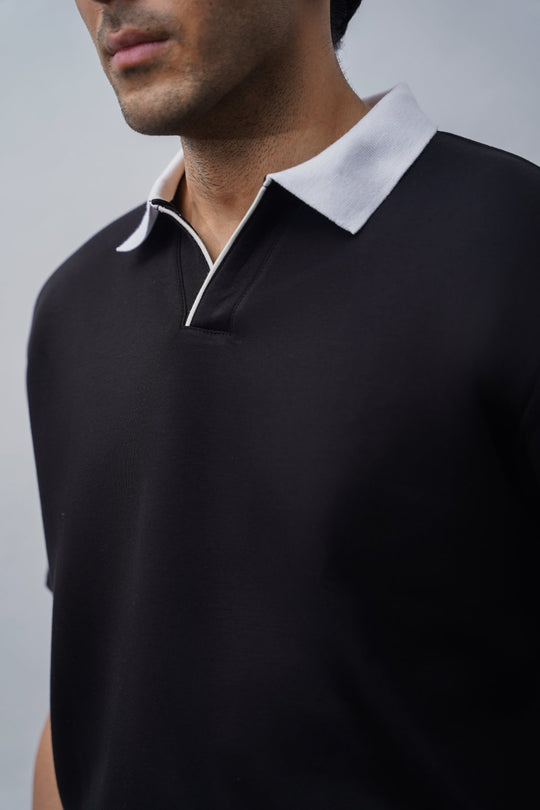 BLACK ACCENT COLLAR POLO