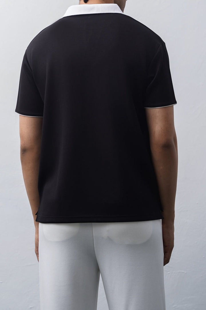 BLACK ACCENT COLLAR POLO