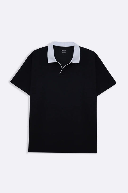 BLACK ACCENT COLLAR POLO