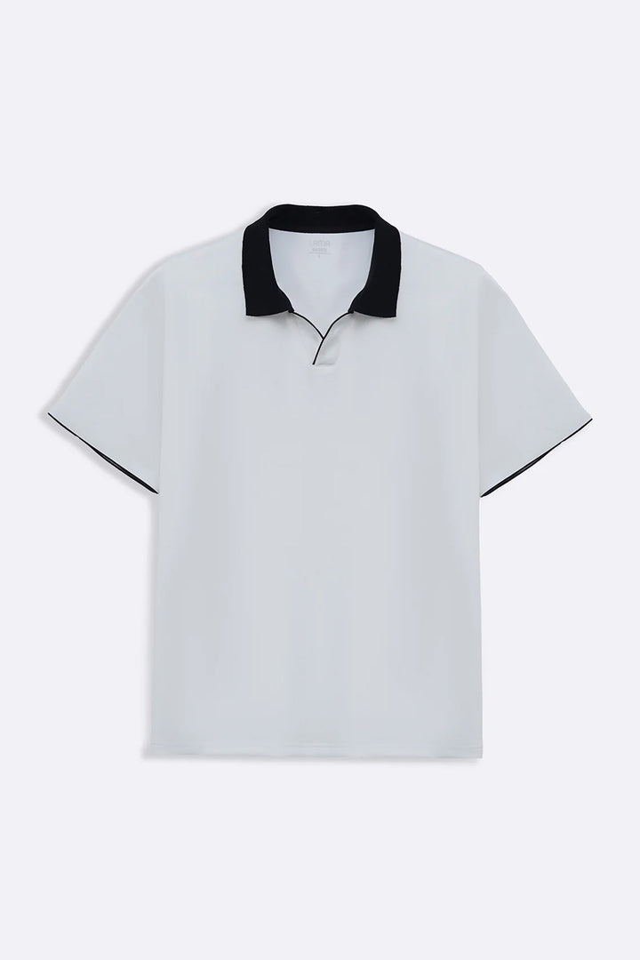 WHITE ACCENT COLLAR POLO
