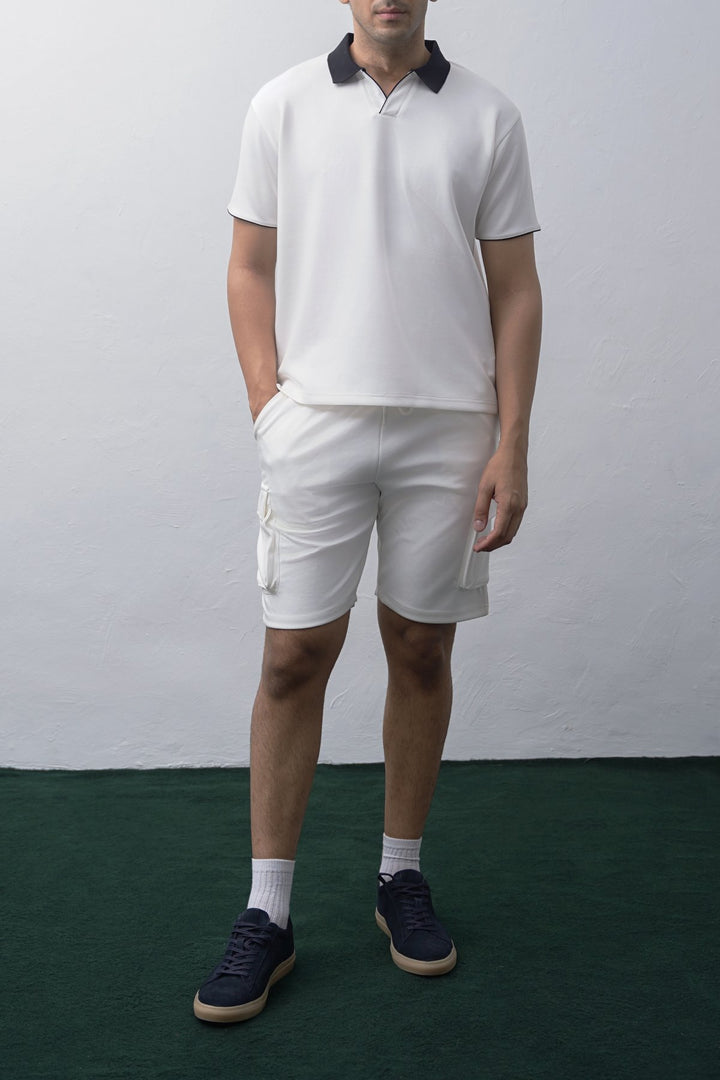 WHITE ACCENT COLLAR POLO