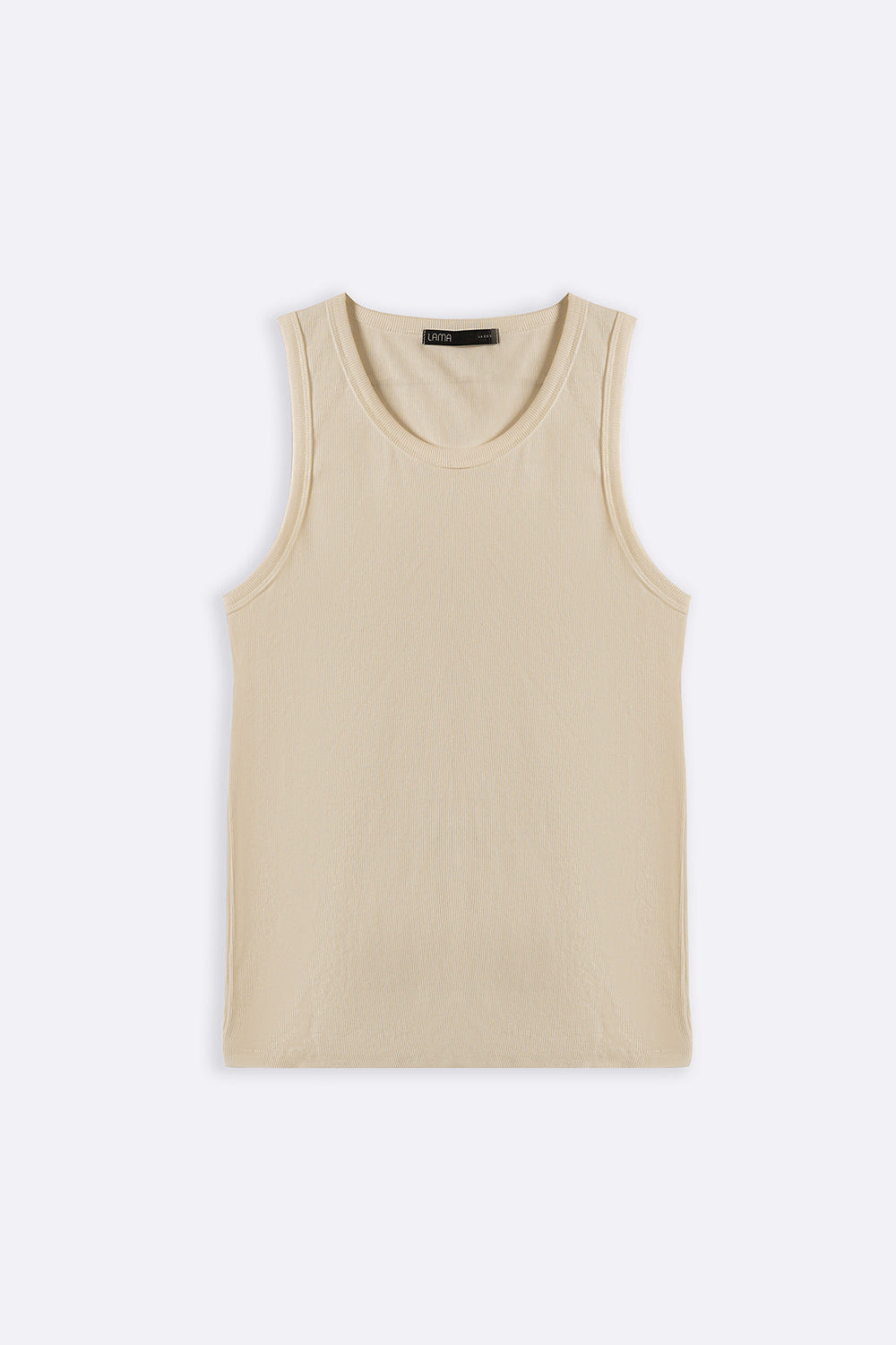 BEIGE RIBBED TANK TOP