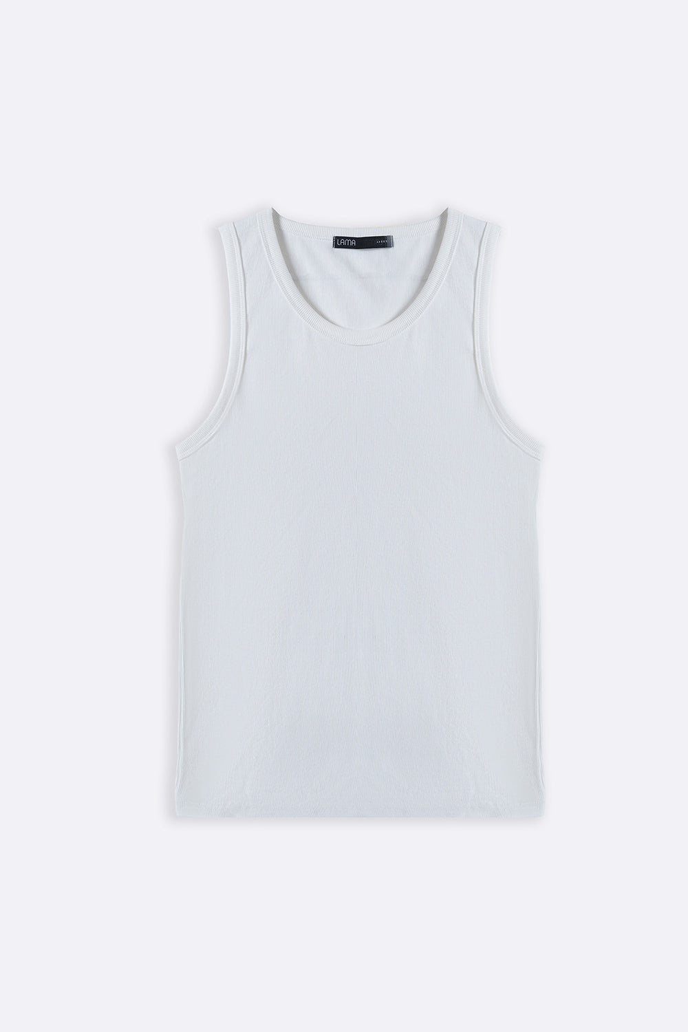 WHITE RIBBED TANK TOP