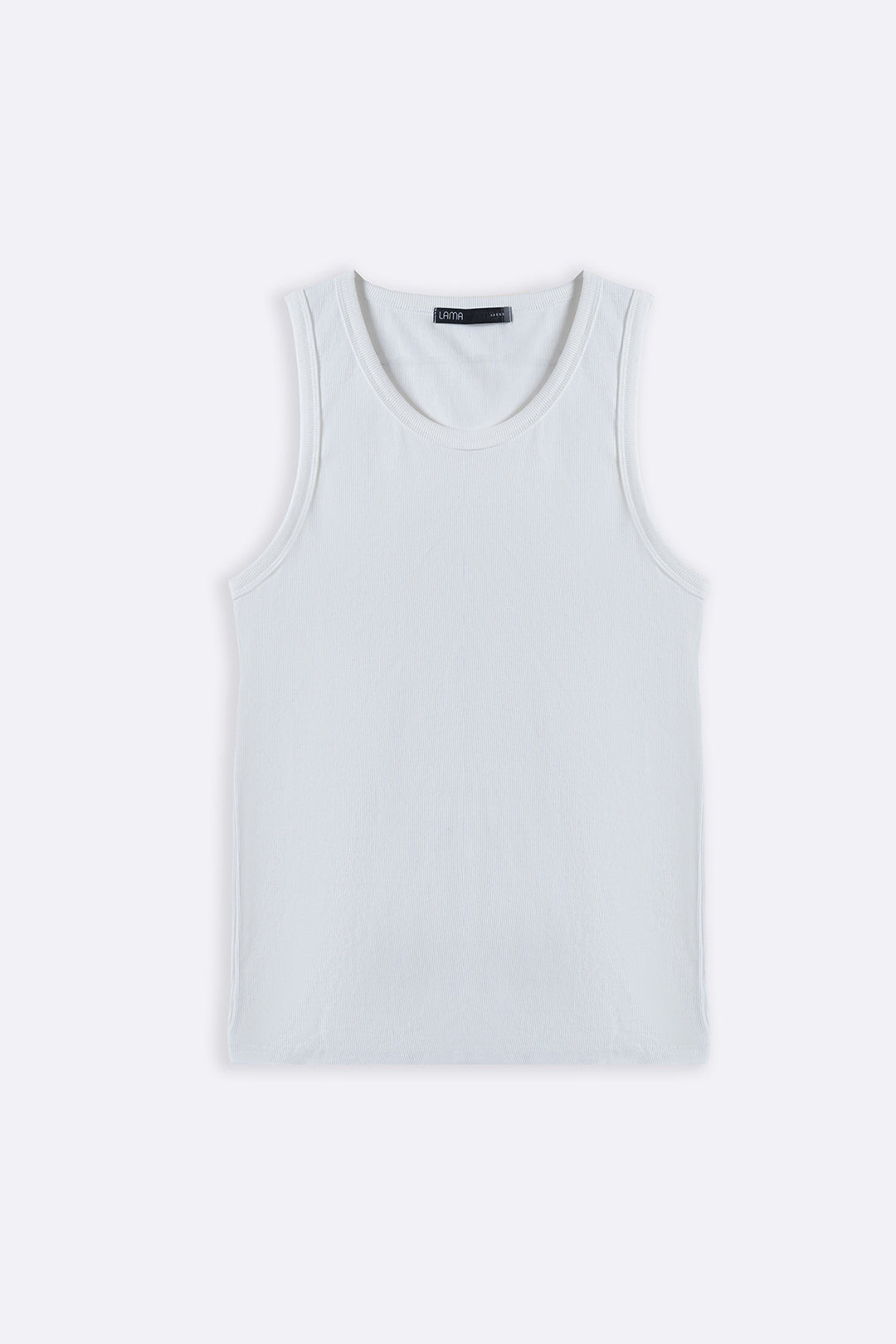 WHITE RIBBED TANK TOP
