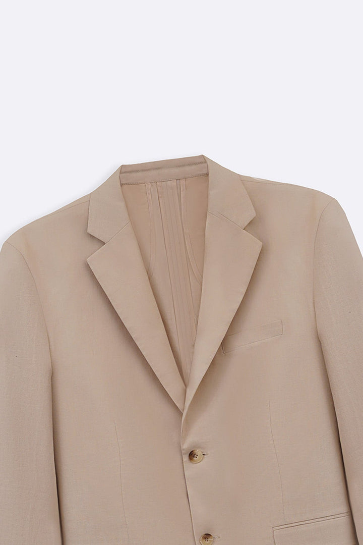 BEIGE RESORT LINEN BLAZER