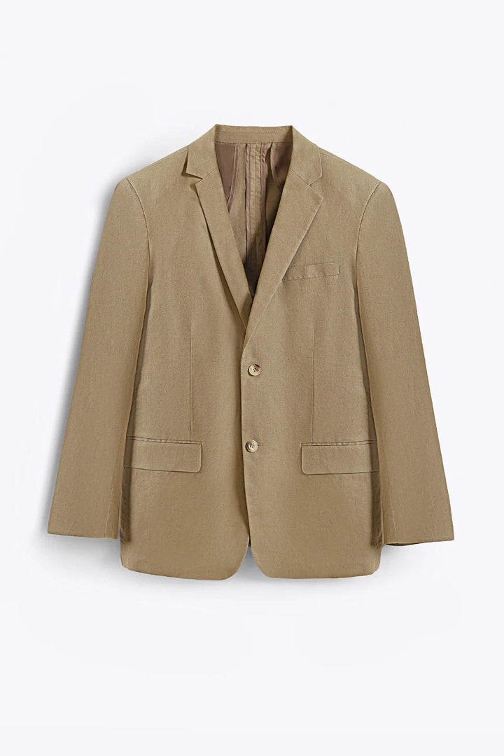 TAUPE RESORT LINEN BLAZER