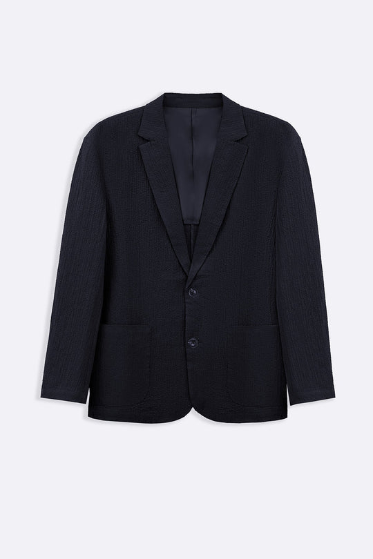 NAVY SEERSUCKER BLAZER