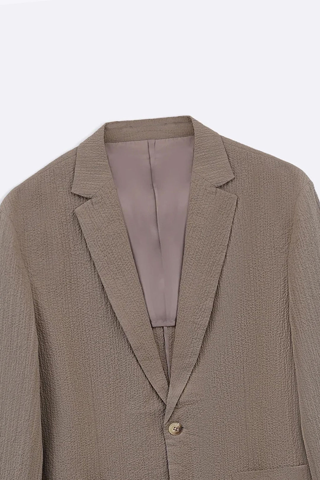 TAUPE SEERSUCKER BLAZER