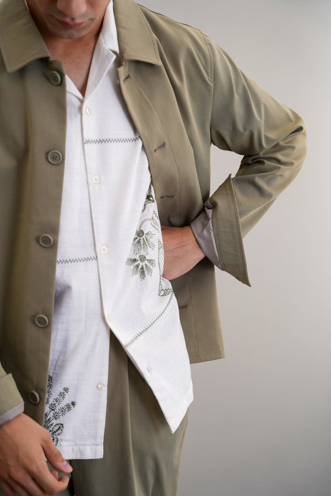 KHAKI LIGHT COTTON JACKET