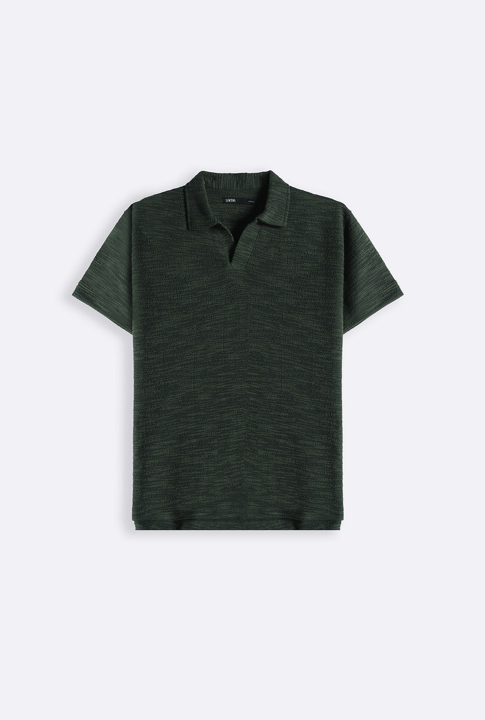 OLIVE BOUCLE-KNIT POLO