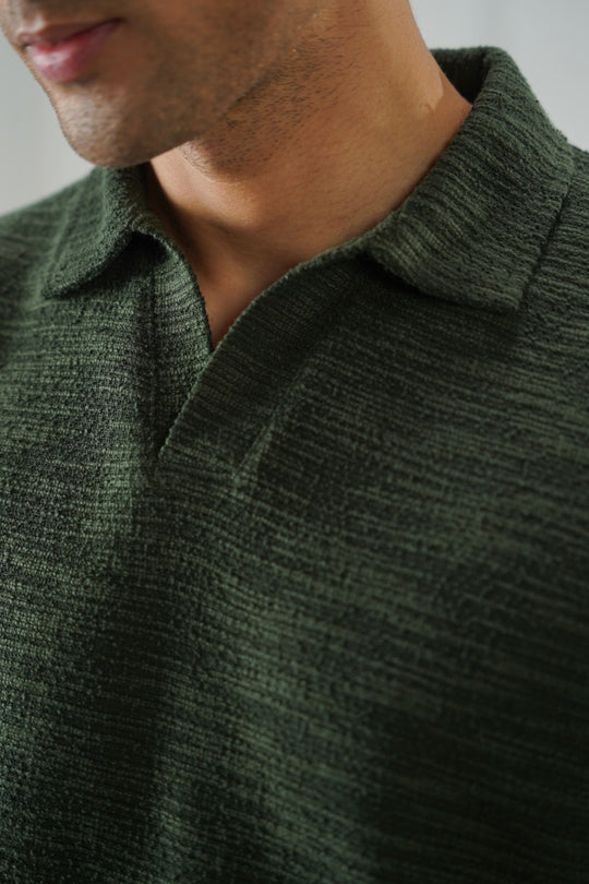 BOUCLE-KNIT POLO