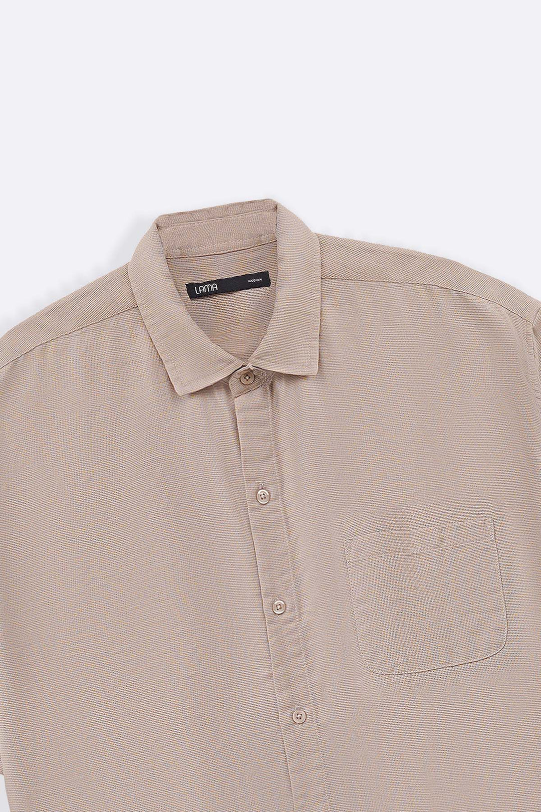 BEIGE RELAXED DOBBY SHIRT