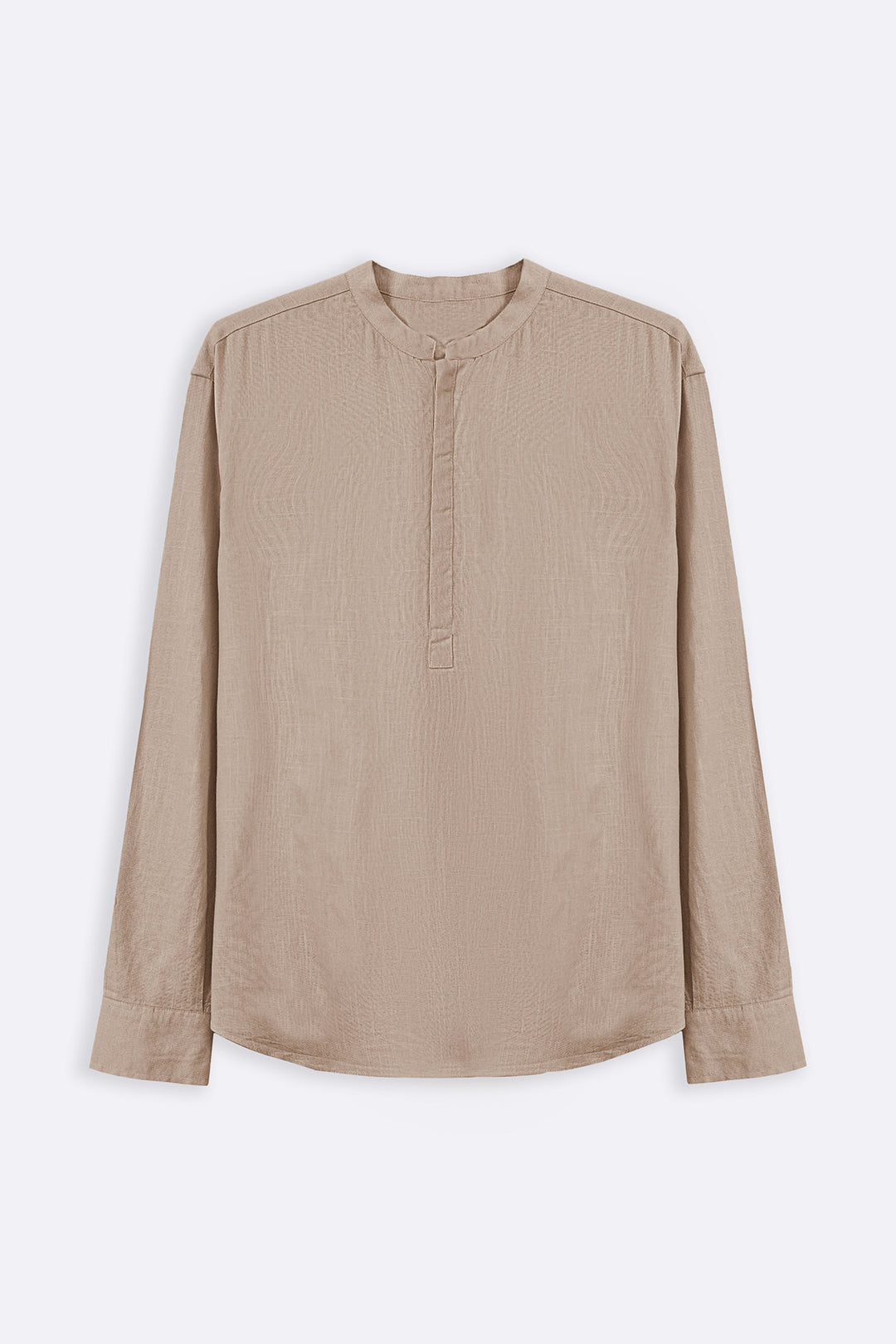 BEIGE HALF PLACKET SHIRT