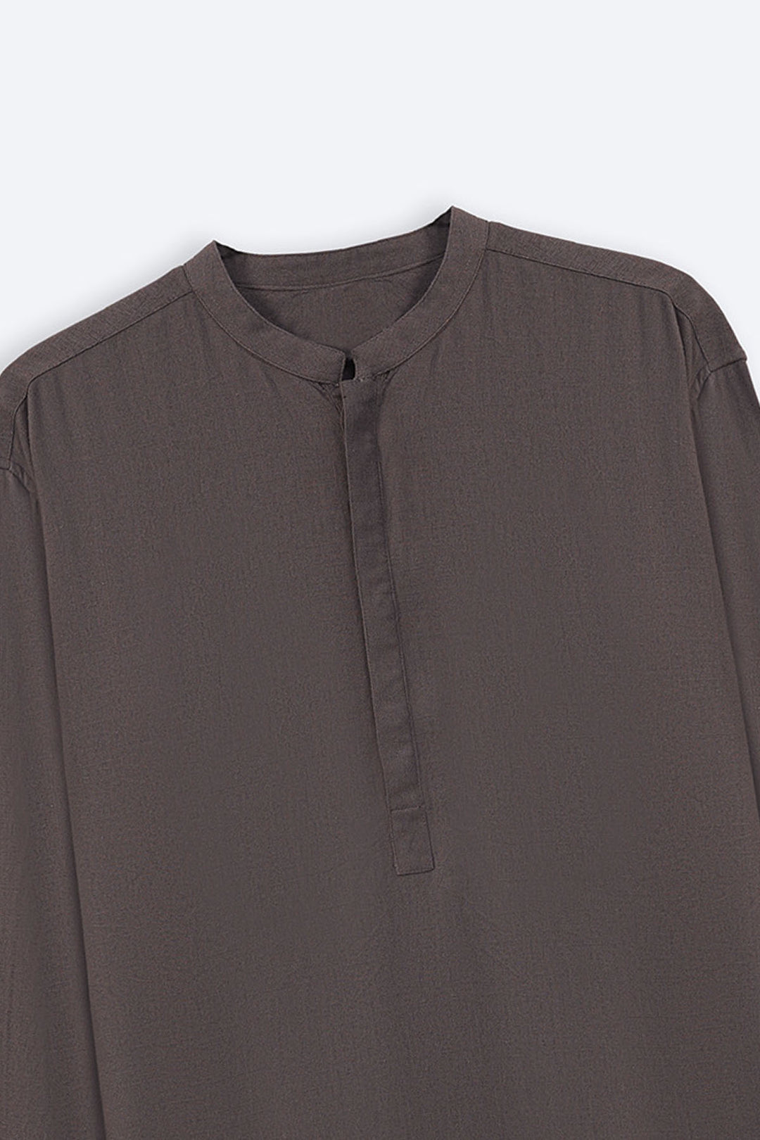 DARK GREY HALF PLACKET SHIRT
