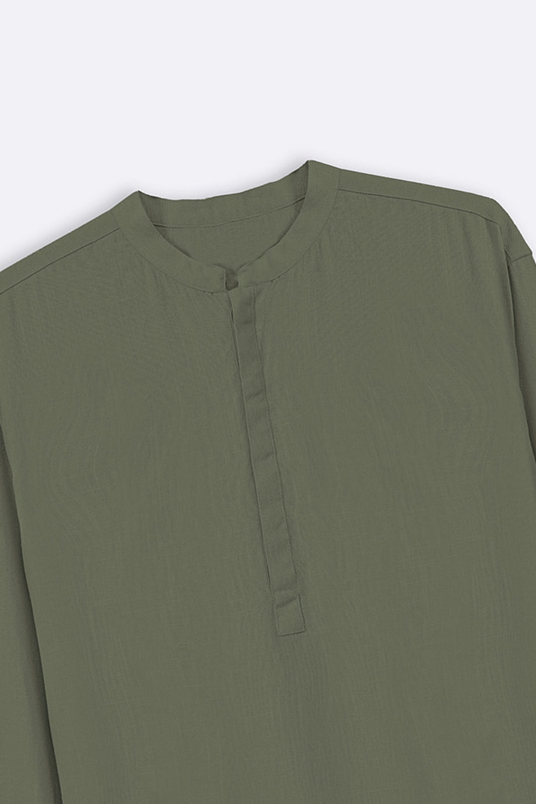 GREEN HALF PLACKET SHIRT