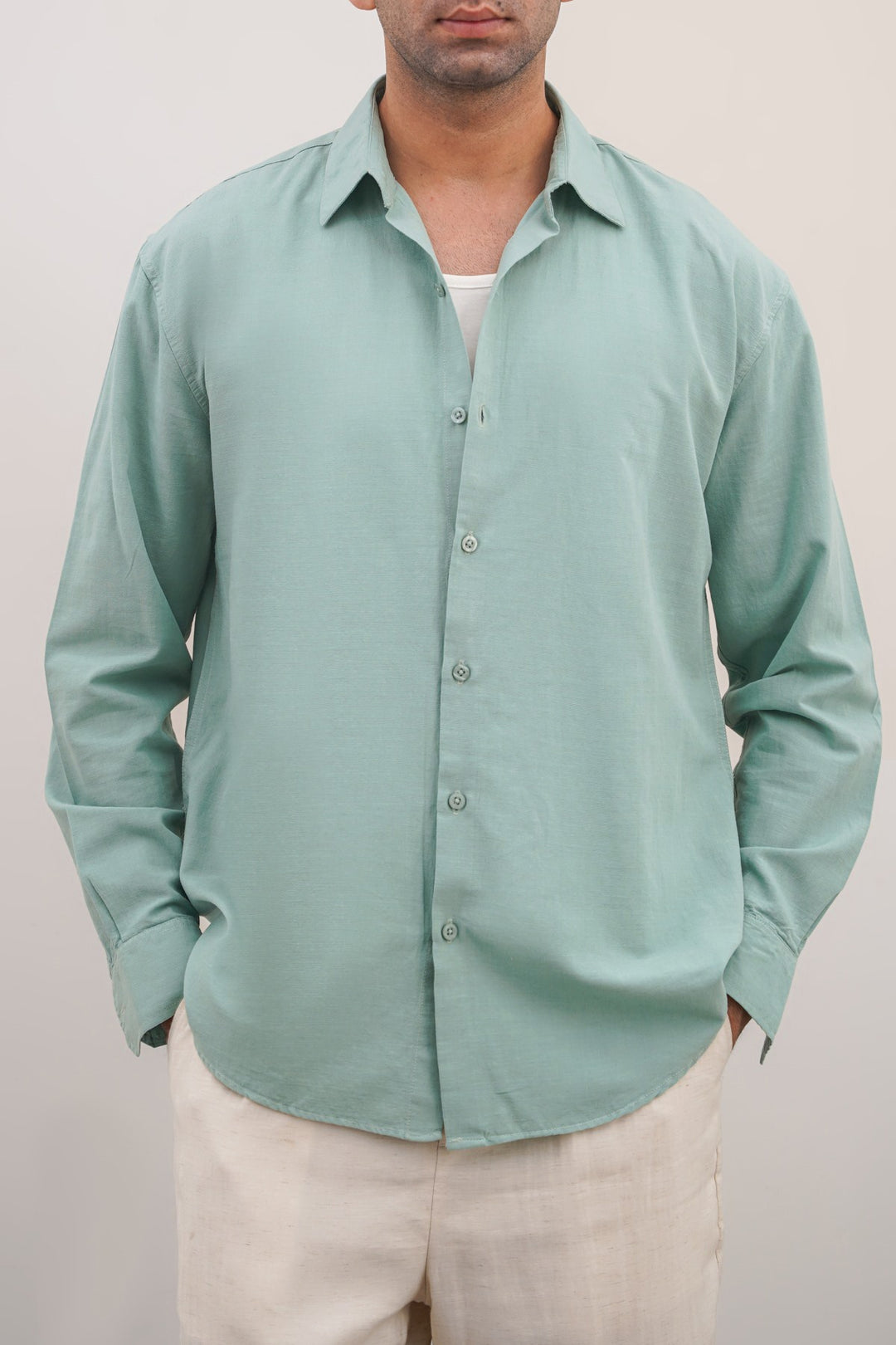 AQUA CLASSIC BUTTON DOWN SHIRT