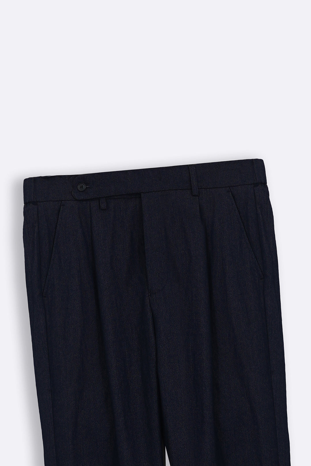 DARK BLUE TAILORED TWILL PANTS