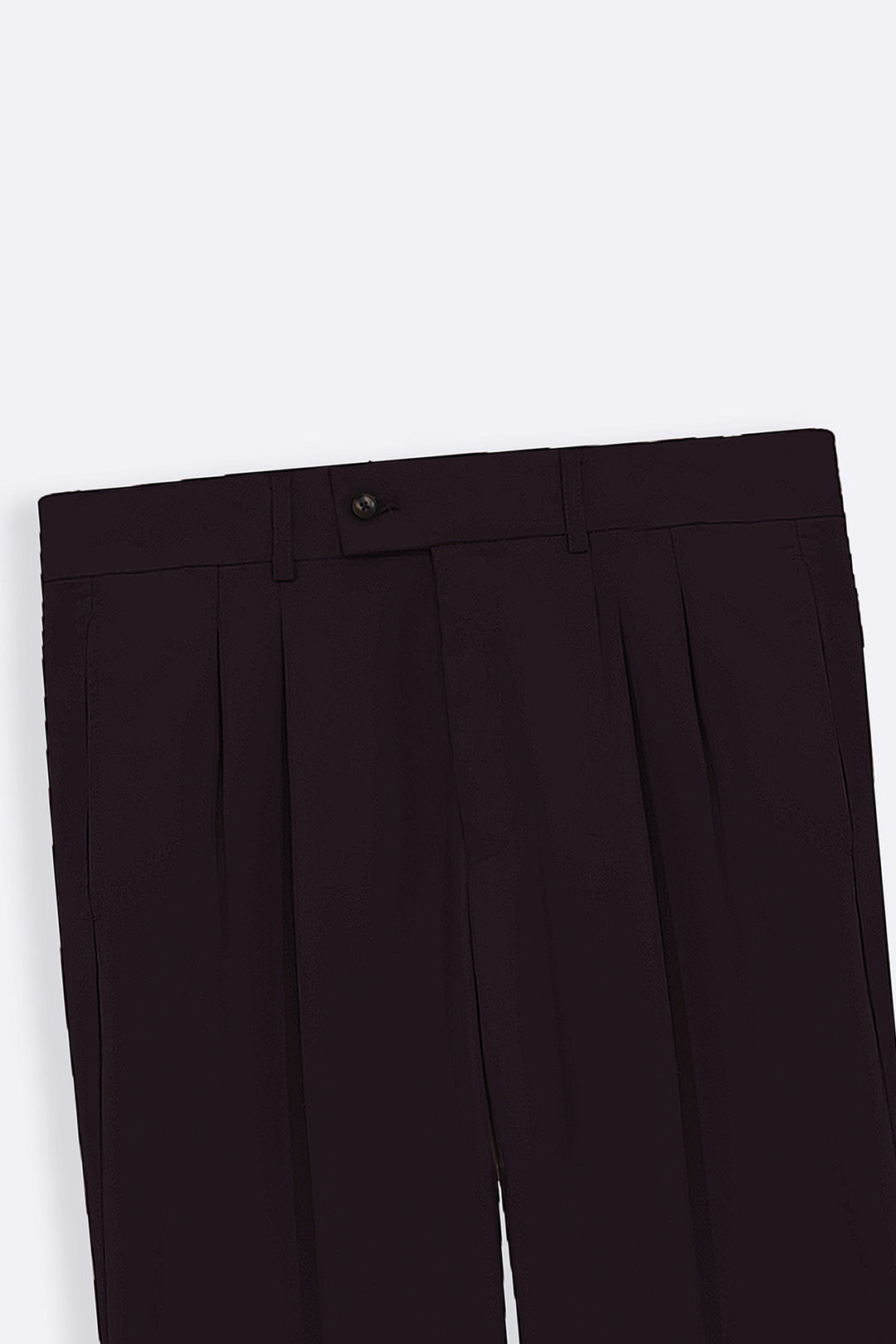 BROWN PLEATED TAILORED PANTS