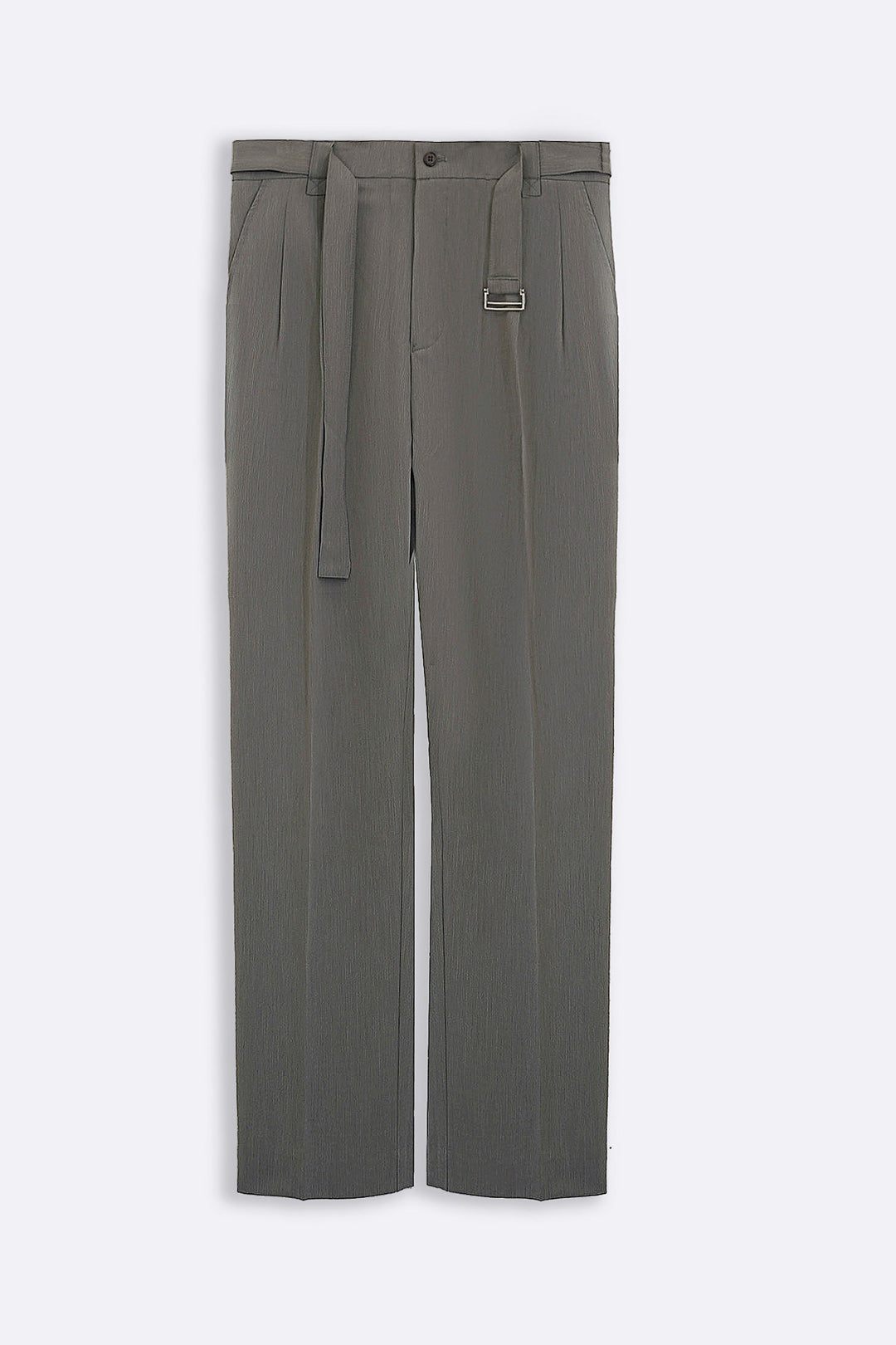 GREY SIGNATURE BELTED PANTS