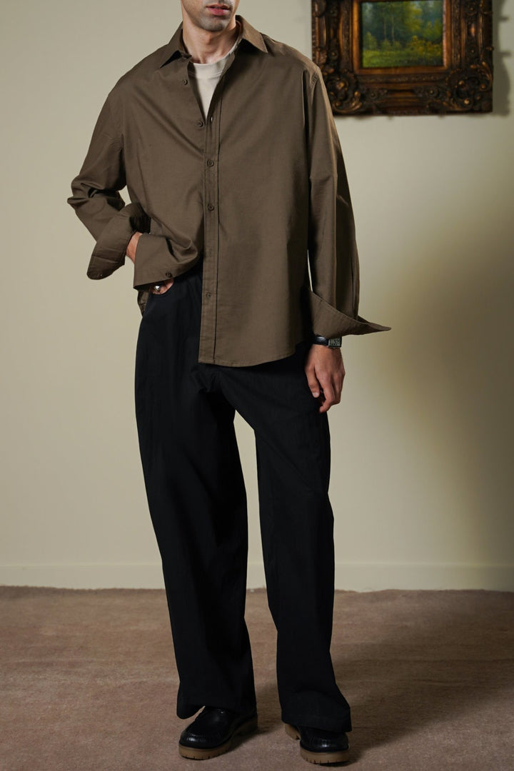 BLACK TECHNICAL FABRIC BALLOON PANTS