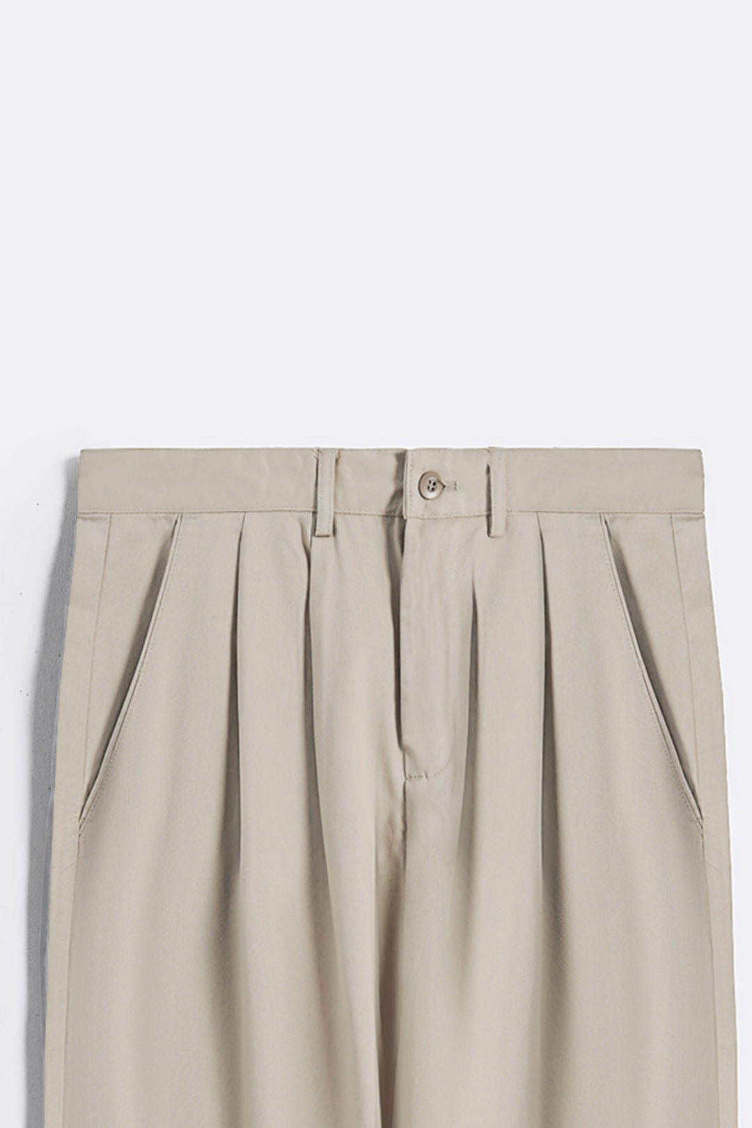 DOUBLE PLEAT TWILL PANTS