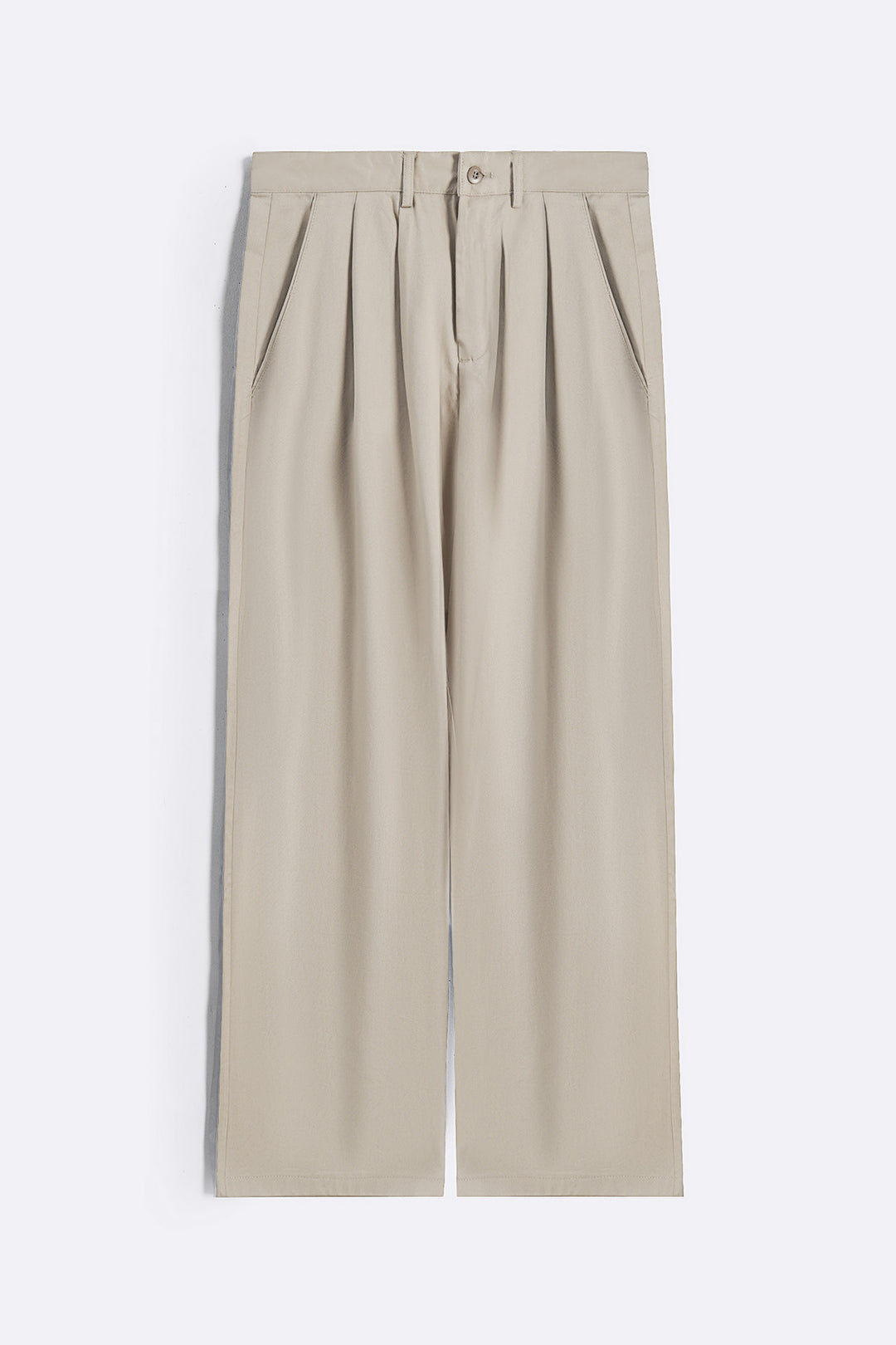 DOUBLE PLEAT TWILL PANTS