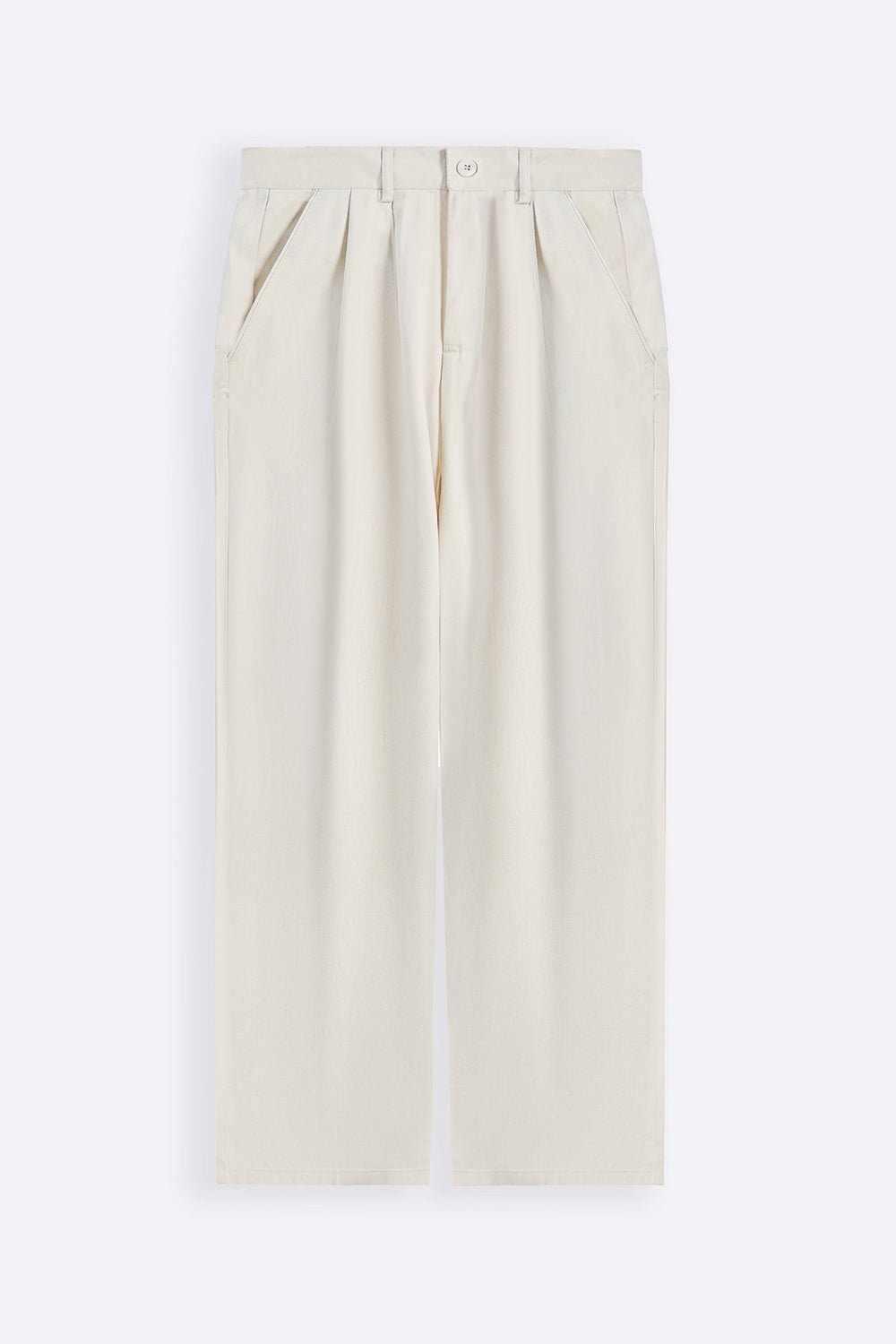 OFF WHITE-DOUBLE PLEAT TWILL PANTS