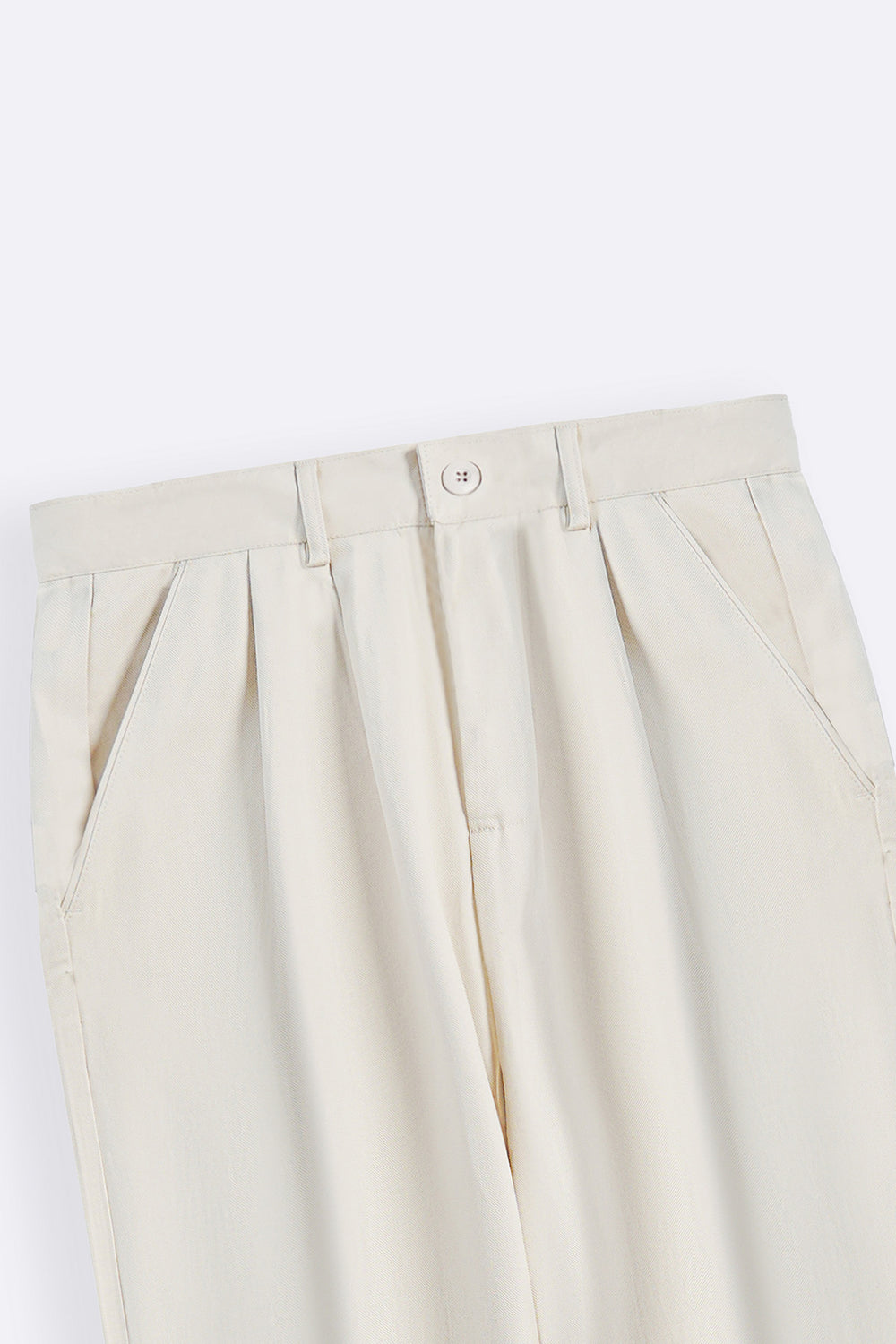 OFF WHITE DOUBLE PLEAT TWILL PANTS