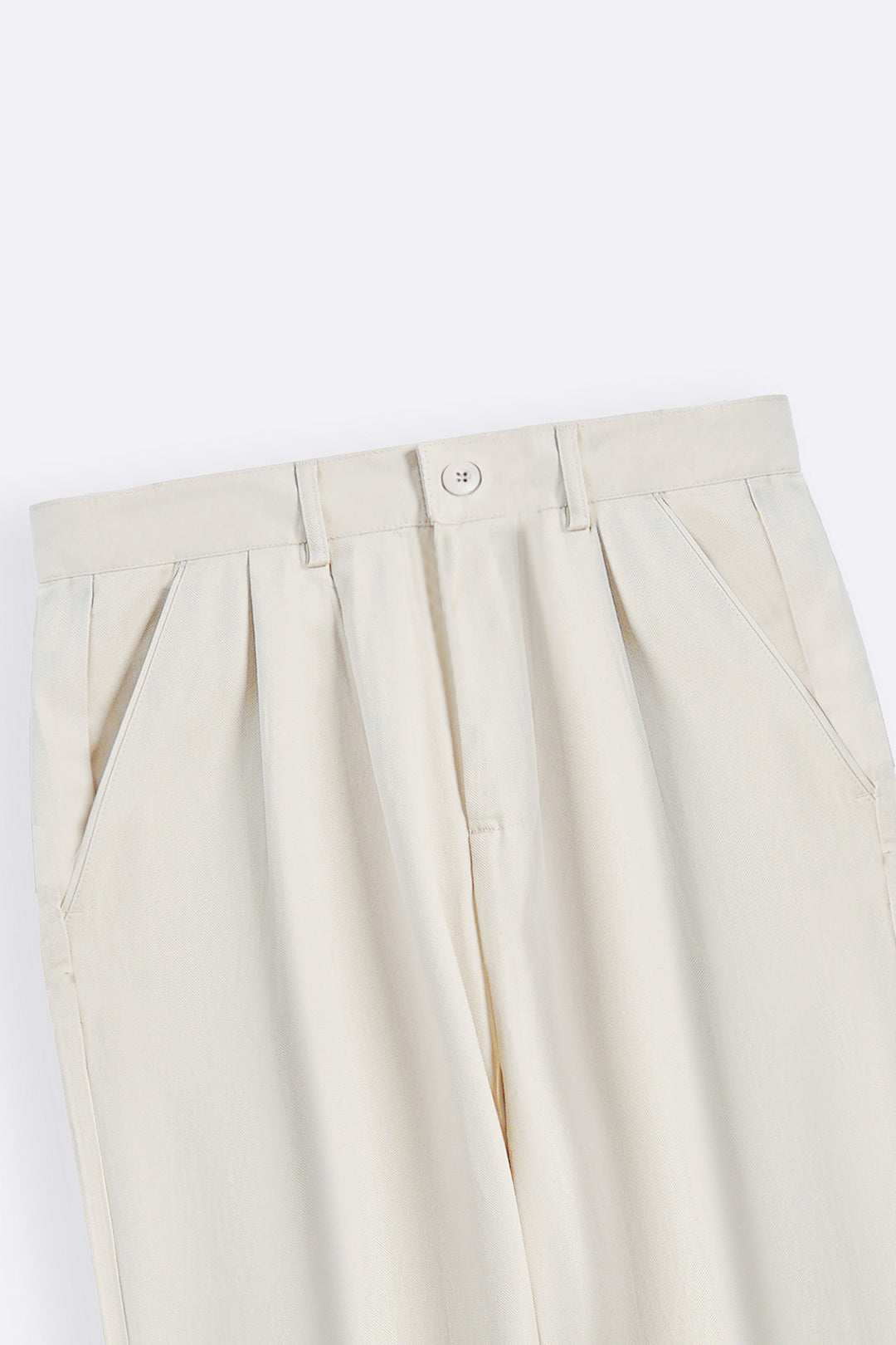 OFF WHITE DOUBLE PLEAT TWILL PANTS