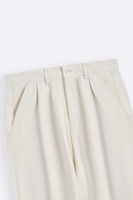 OFF WHITE DOUBLE PLEAT TWILL PANTS