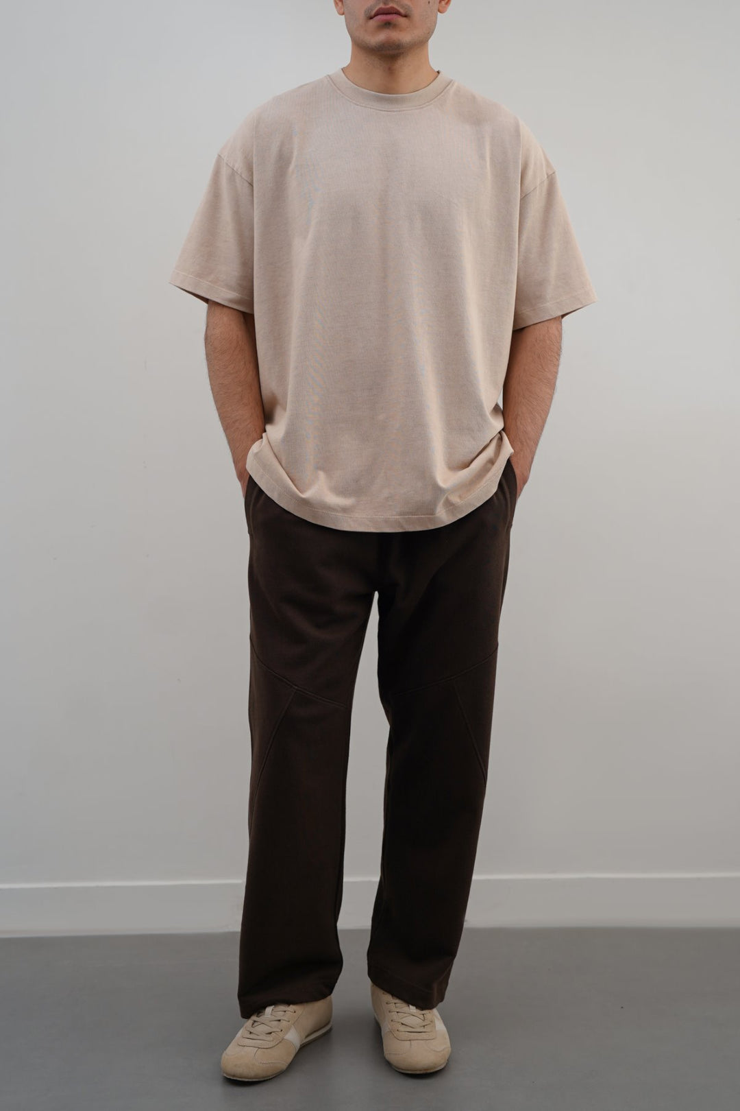 BROWN COTTON COMFORT SWEATPANTS