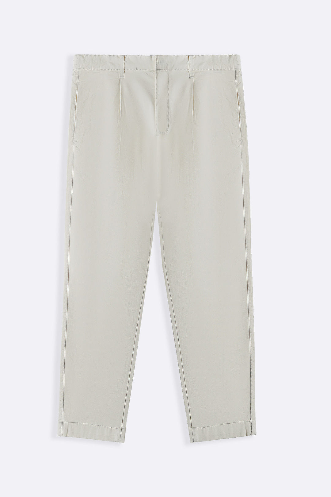 ECRU PLEATED CHINOS