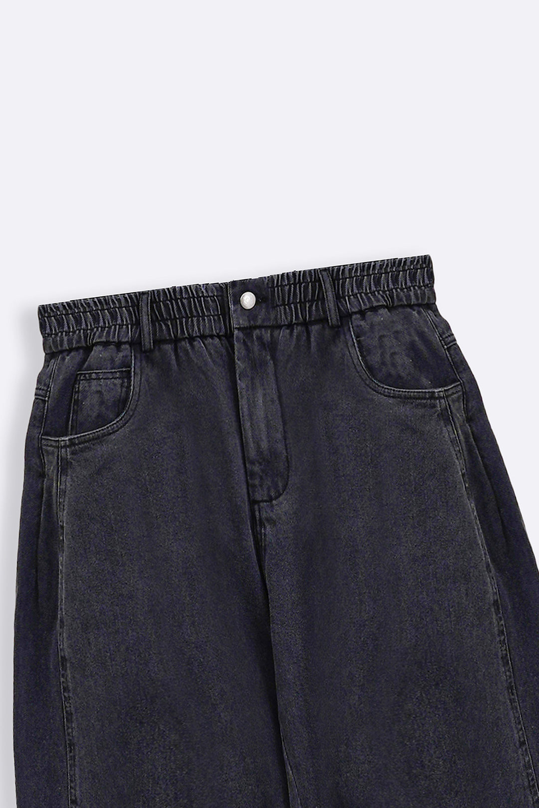 BLACK BARREL JEANS