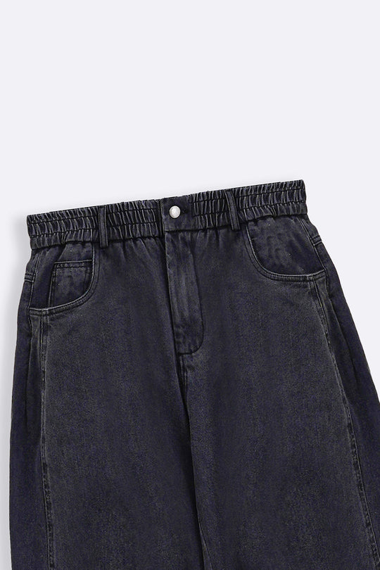 BLACK BARREL JEANS