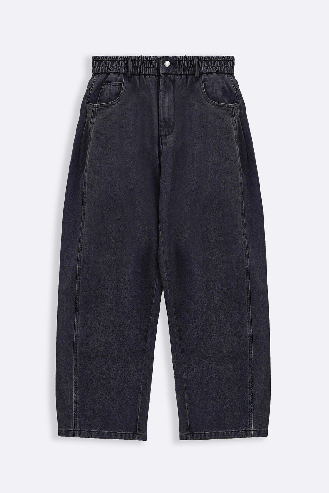 BLACK BARREL JEANS