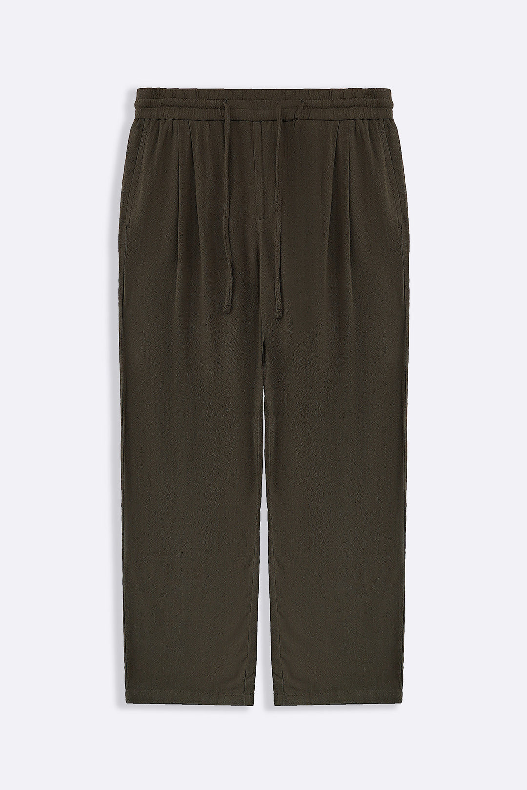 MOUSE GREY LINEN BLEND BAGGY PANTS